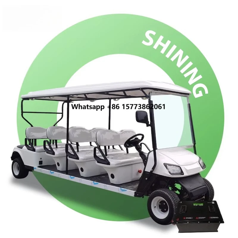 lsv 48v Electric 8seat Golf Cart Gas Steel Customize Ce White Electric Price China Shandong 5KW AC Motor