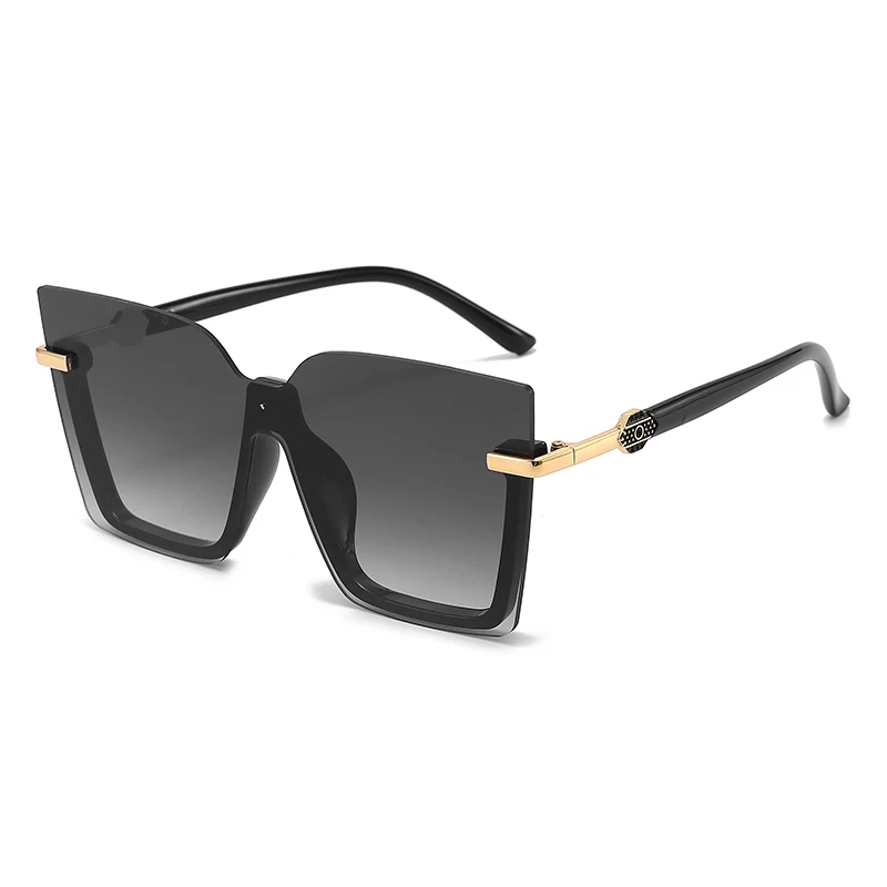 Women Men Sun Glasses Streetwear Large Frame Eyewear GogglesHollow Out Square One-piece Sunglasses Women MenGlasses image 2