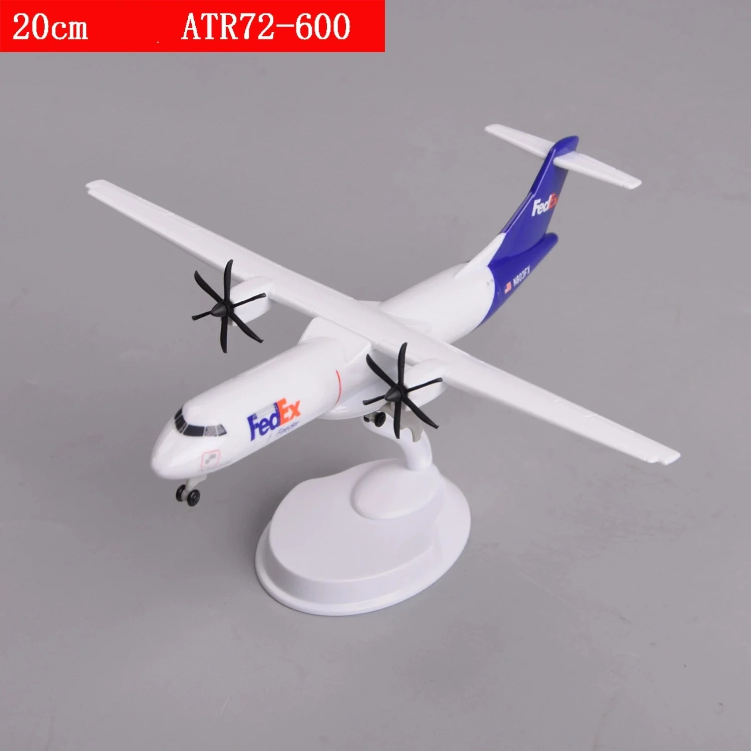 ATR FedEx ABS 20cm Scale Airplanes Model Kit ABS For Adults Plastic Decoration Aviation Gift For Collections And Displays