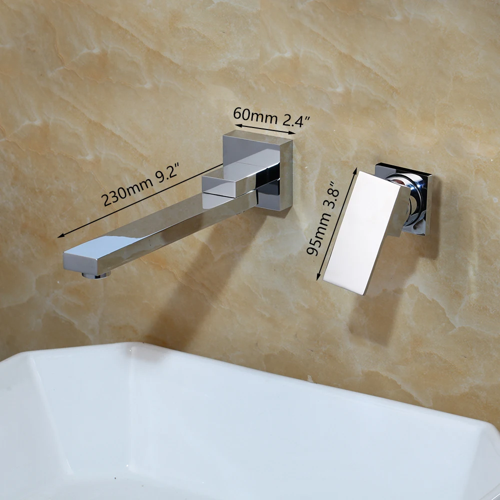 KEMAIDI Bathroom Faucet Hot And Cold Water Wall Mount Mixer Sink Tap 360 Swivel Spout Bath With Modern Single Lever Handle