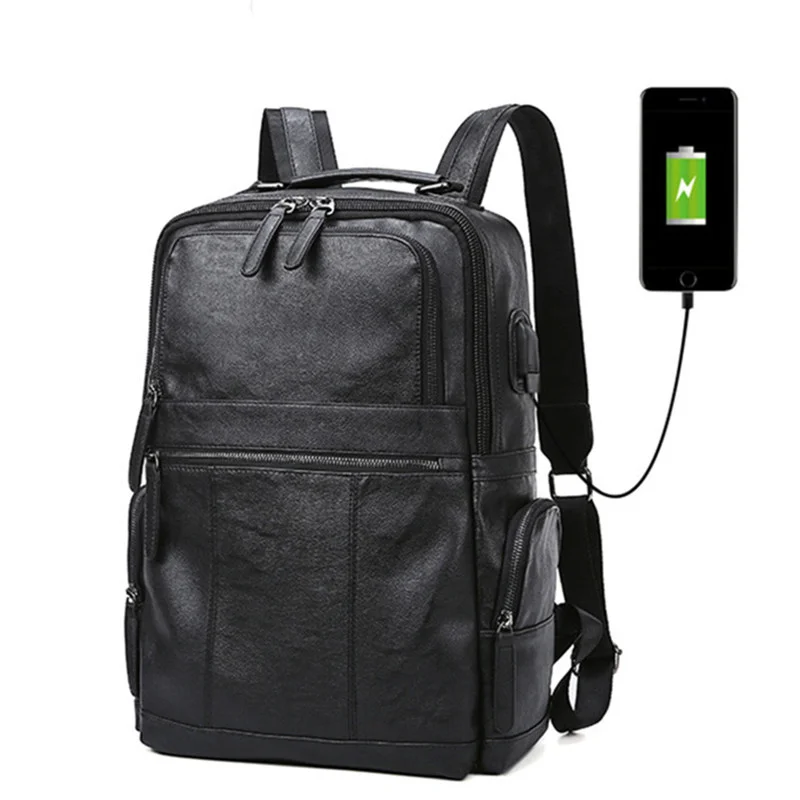 Fashion USB Charging Men's Backpack Large Capacity Student School bag Male Sports Travel Backpack High Quality Laptop Bag