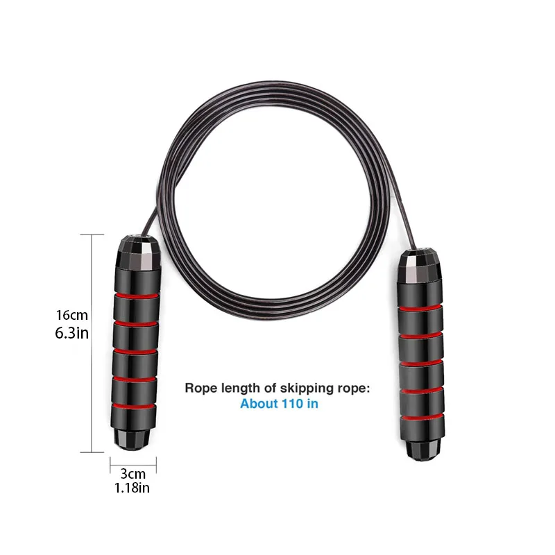 1PCS The New Jump Rope Steel Wire Skipping Exercise Adjustable Jumping Fitness Workout Training Home Sport Equipment Tangle-Free