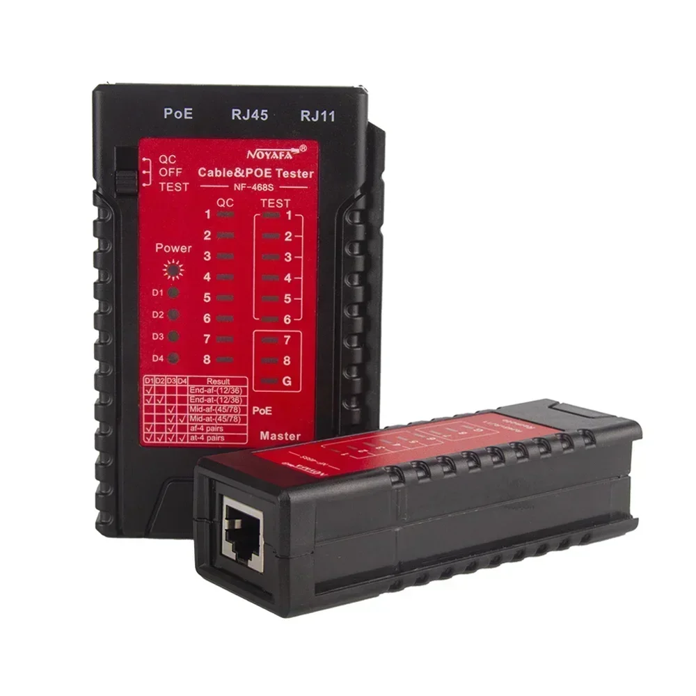 NOYAFA NF-468S Netwerkkabeltester RJ11 RJ45 Draaddetector Cat5 Cat6 Kabel/Draad Continuïteit Detectoren Foutpunttester