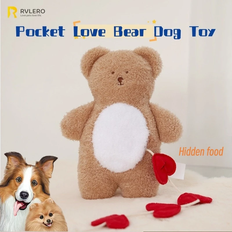 

Dog Plush Sound Toys Puppy developmental toys Wisdom Hidden Leakage Slow Food Plush Love Bear Soft Cute Accompany Soothing Sleep