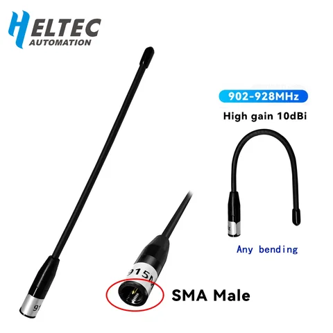 Heltec LoRa Gateway Mjuk Antenn 1.2G SMA Hane Trådlös Modul Figur Överföringsdata Hög Förstärkning 10dBi 17cm 902-928MHz 10 best sales antenn sma - №7