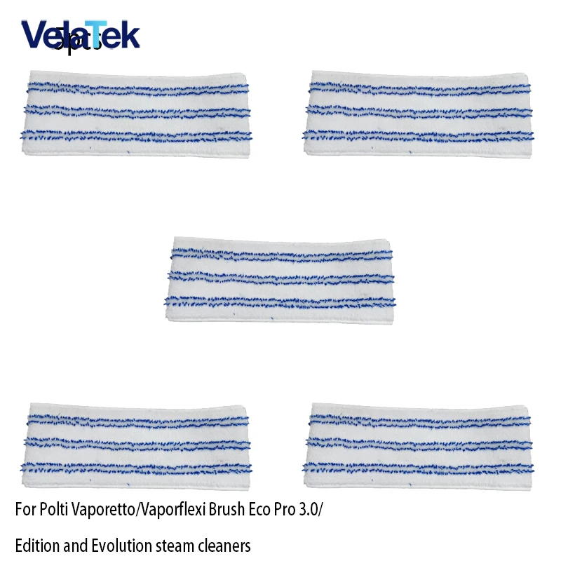 

5 шт. подушечки для паровой швабры для комплекта Polti Vaporetto Vaporflexi Brush Eco Pro 3,0/Vaporetto Eco Pro 3000/Edition/Evolution, тряпки для чистки