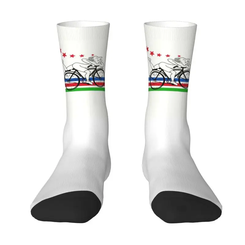 

Novelty Printed Albert Hofmann LSD Bicycle Day Socks for Women Men Stretch Summer Autumn Winter Crew Socks