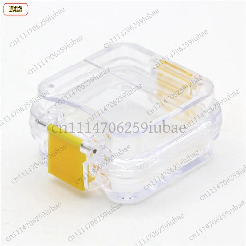BK 50Pcs Plastic Denture Storage Box With Film For Denture Implant Membrane Tooth Container