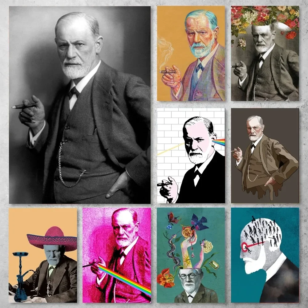 Sigmund Freud founder of psychoanalysis Poster Gallery Prints Painting Wall Canvas Pictures Living Room Sticker Small