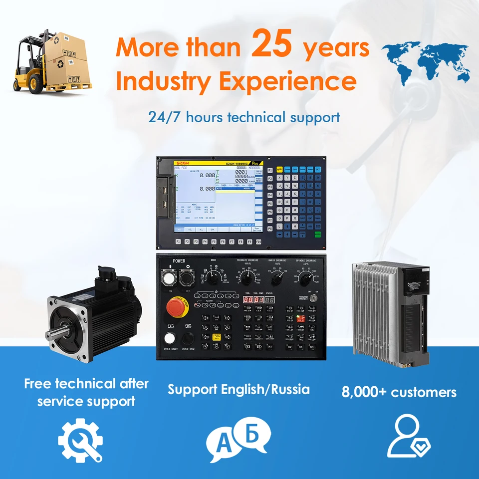 SZGH-1080MIC 4-Axis CNC Milling EtherCAT Controller High Precision