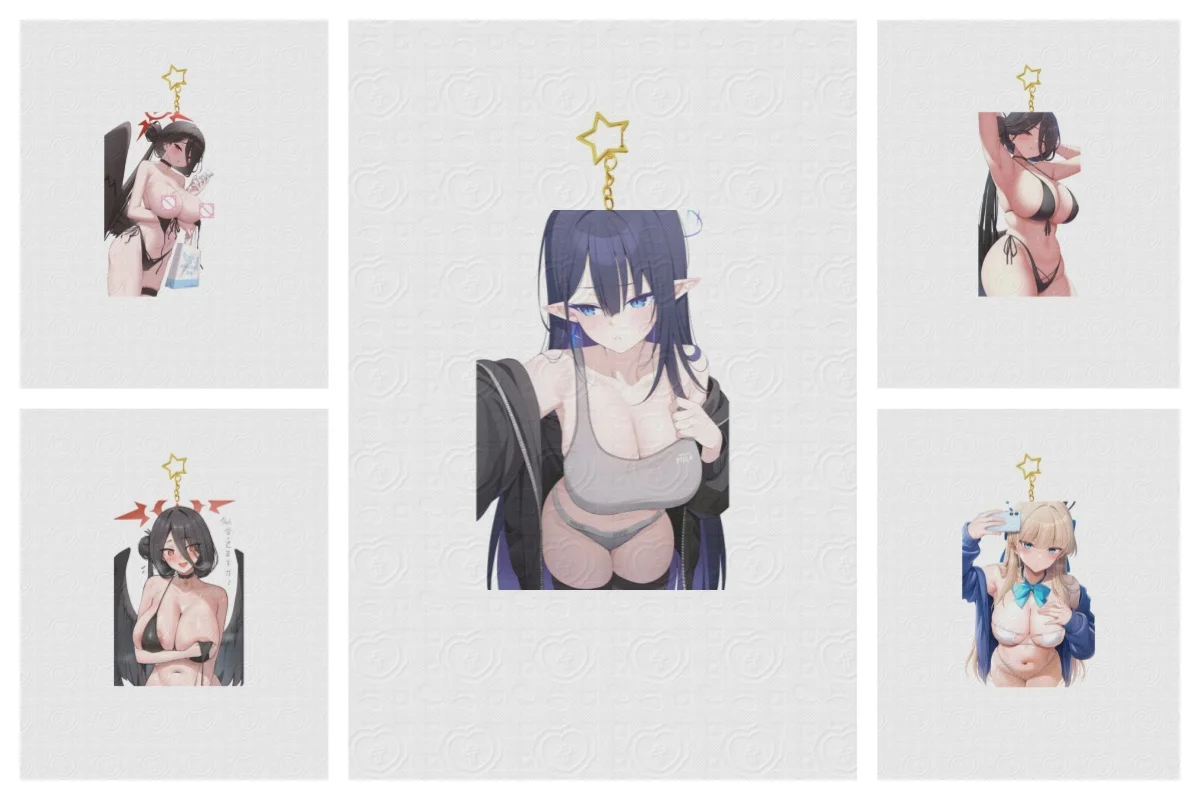 

NEW Anime sexy Blue Archive 6CM Acrylic Keychain Model Cosplay Characters Ornament Accessories Goods Collection Gifts