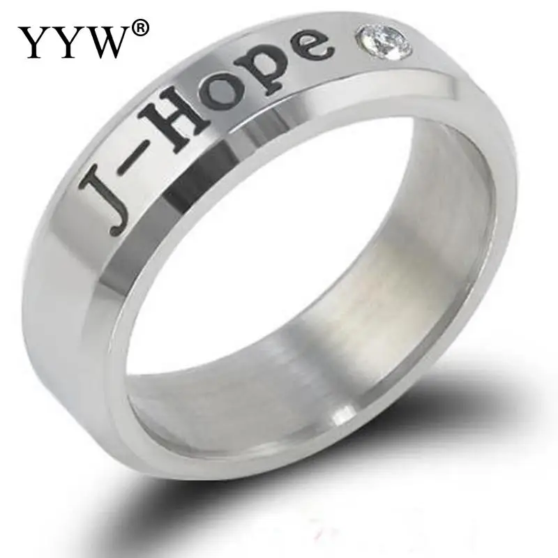 Army Ring Jin Rapmonster Jungkook Suga V J-Hope Rm Jimin Rings anello da dito in acciaio inossidabile K-pop Fans Jewelry Inner 18mm Women