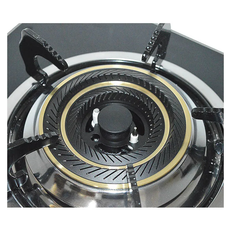 Natural Gas Stove Liquefied Gas Stove Household Tempered Glass Embedded Pulse Ignition Single Head Stove Copper Fire Cover