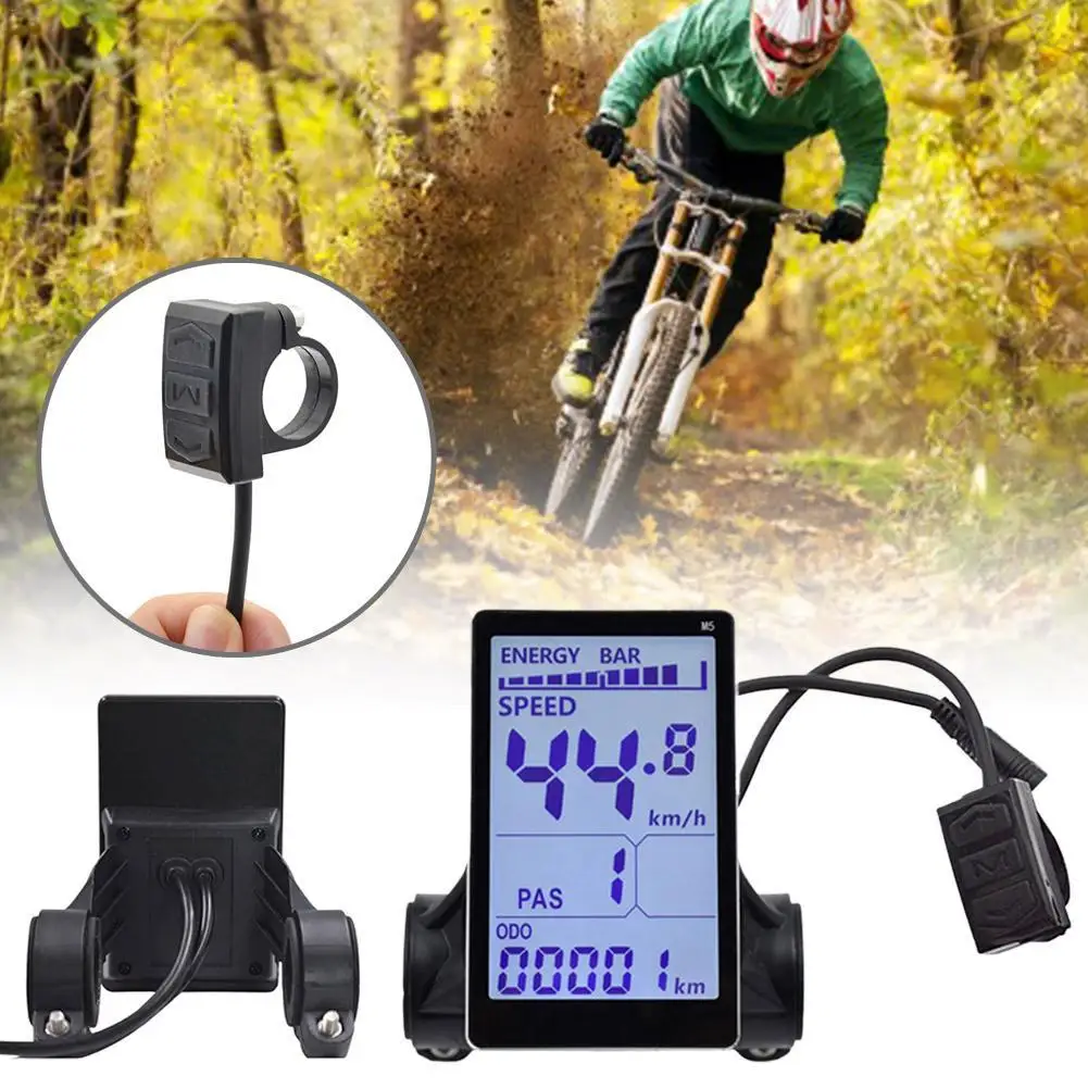 

M5 Electric Bike LCD Display Meter 24V 36V 48V 60V E Scooter LCD Panel Screen Accessories For Mountain Electric Bike