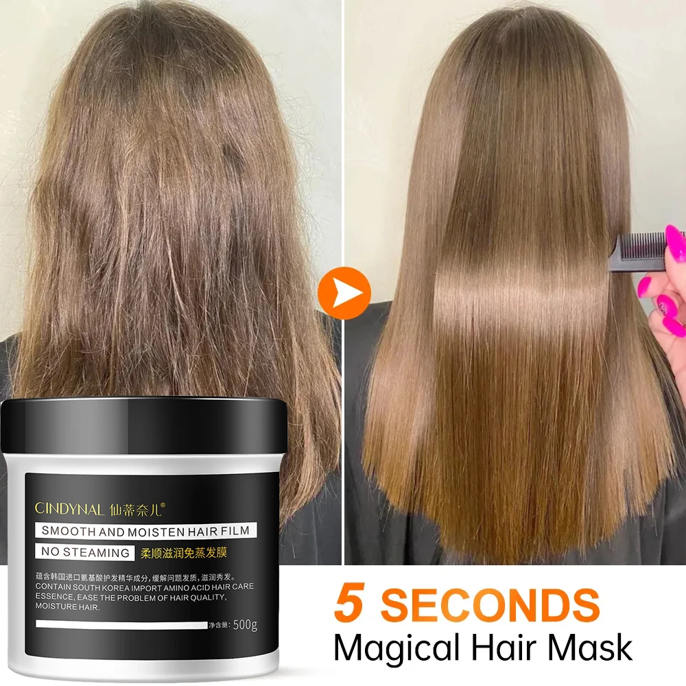 500g Magical Hair Mask 5 Seconds Repair Damage Frizzy Soft Smooth Shiny Hair Deep Moisturize Hair Treat Repair Hair Scalp Care