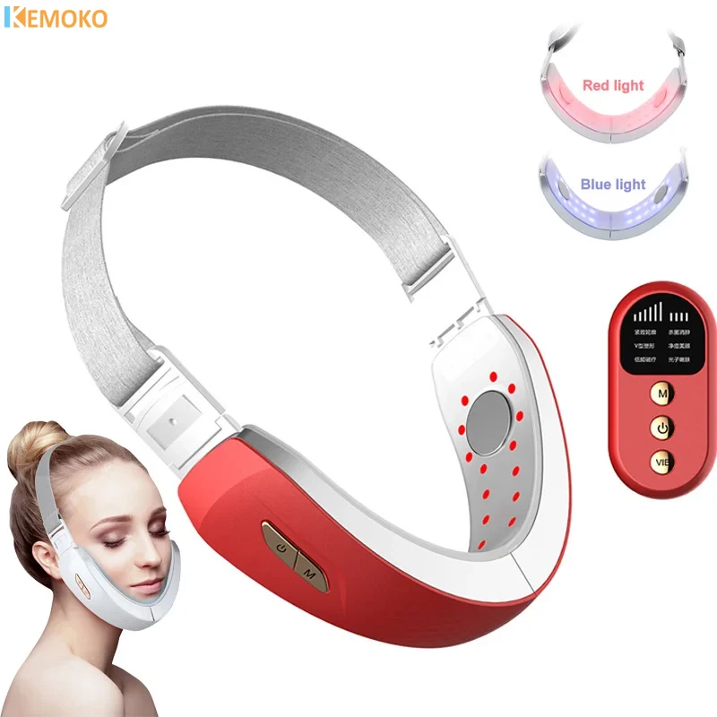 

V Face Facial Lift Belt Machine Electric V-Line Up Face Massage LED Face Skin Lifting Firming Beauty Device Double Chin Reducer