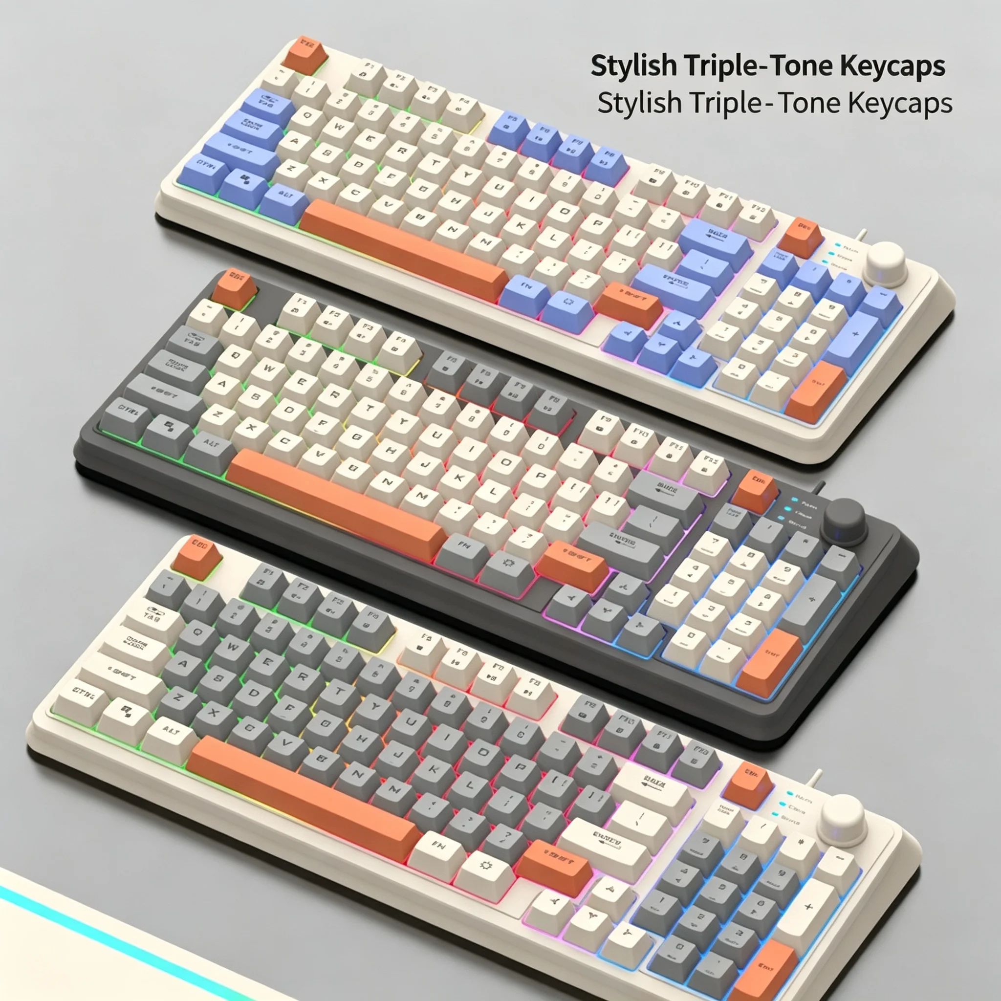 RGB Backlit Mechanical Touch Feel Wired Gaming Keyboard And Mouse Combo 94-Keys Ergonomic Design Gamer USB Keyboard Set For PC