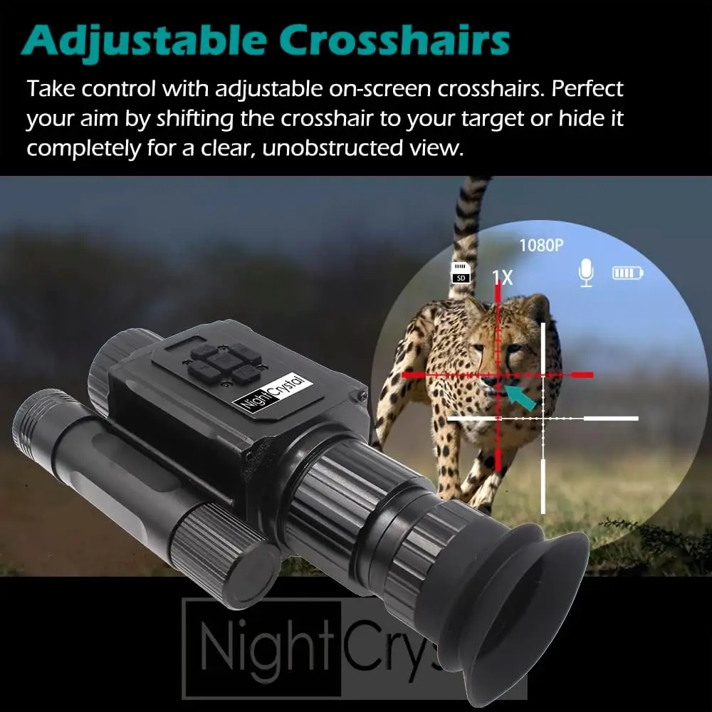 NK008 Plus الأشعة تحت الحمراء 850nm للرؤية الليلية كاميرا الصيد تلسكوب أحادي العين البصر 1080p HD تسجيل الفيديو DVR #3