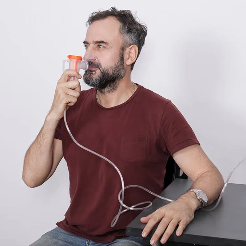 El nebulizatör maskesi teneffüs seti ekipmanları aksesuarları çocuk yetişkin Atomizer maskesi Inhaler ev için ayarlanabilir