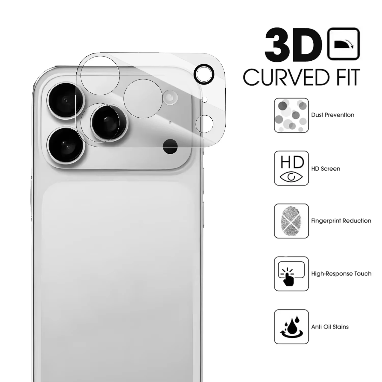 Tempered Glass Camera Lens Protector For iPhone 17 Pro 14 15 13 11 12 16 Pro Max Air Plus Mini Rear Lens Protective Cover Film view 2