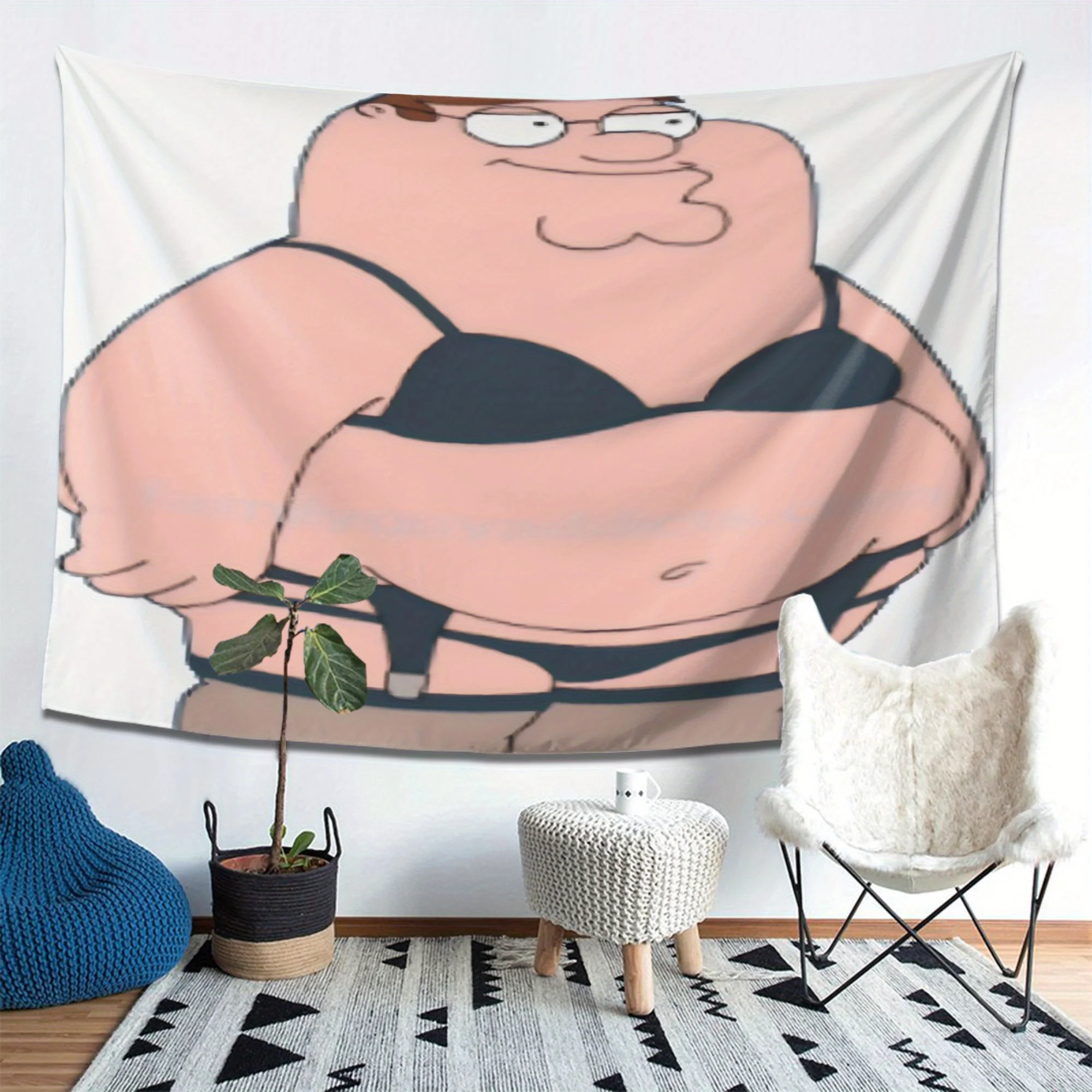 

VIKAMA Peter Griffin, Tapestry, Suitable for All Occasions, Tapestry Gift, Living Room Bedroom Office Home Decor Wall Hanging