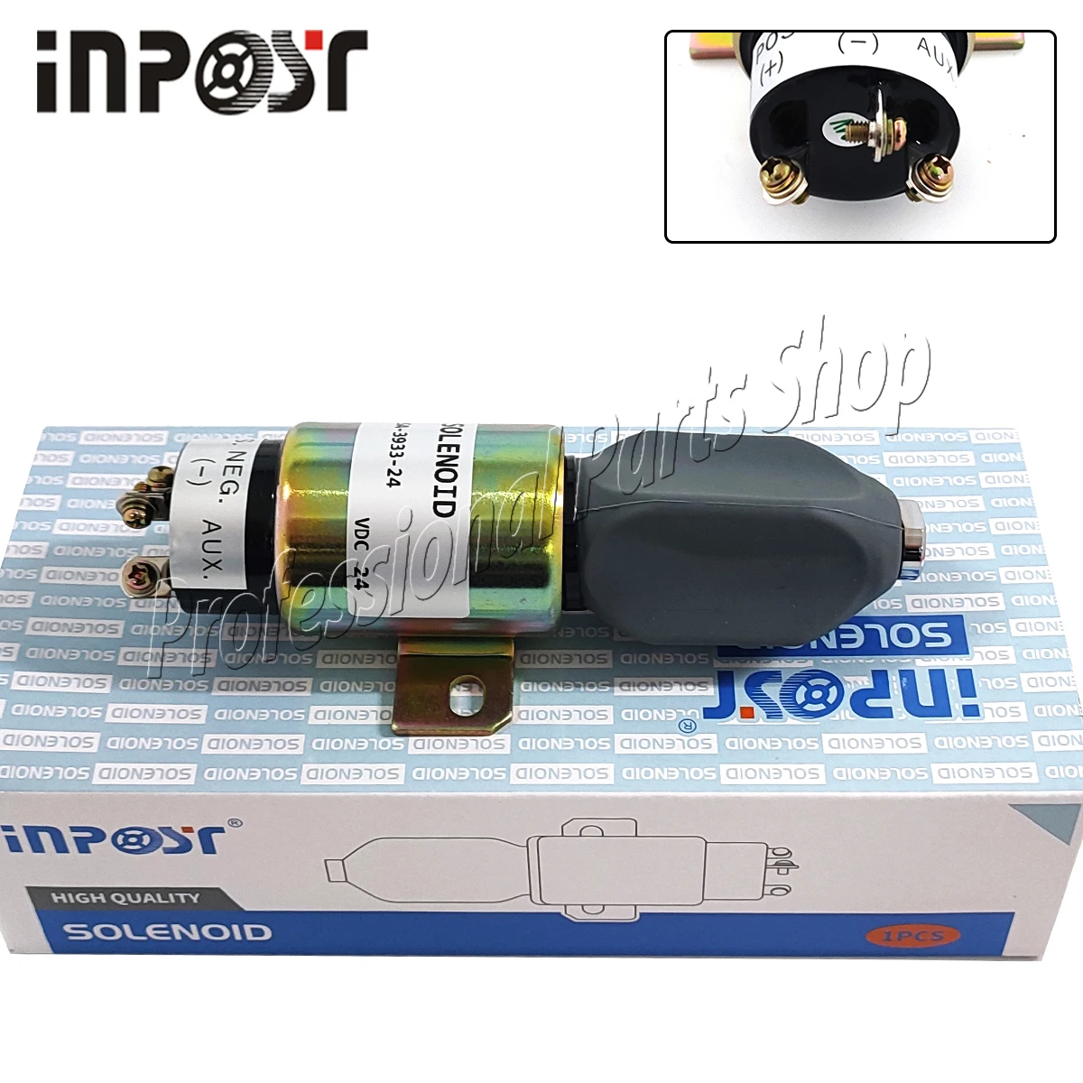 New 24V SA-3933-24 Fuel Stop Solenoid For Cummins S6K E200B E320 1700-2536 3864274,1751-24E7U1B1S5A,SA-3933-24,SA-3766T-24