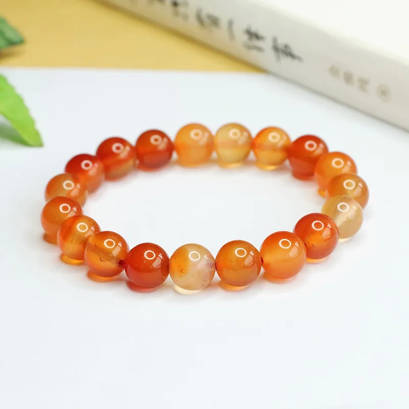 Natural Primary Color Agate Bracelet Ice Moist Candy Red Topaz Bracelet Wholesale