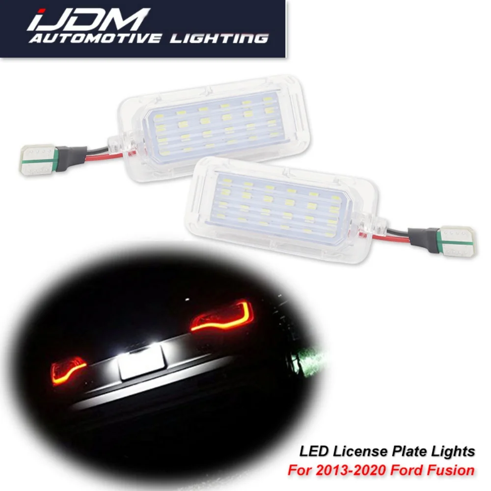 For Ford Explorer Escape Explorer Fiesta Fusion Lincoln MKC CAN-bus Xenon White 3W 18-SMD LED Car License Plate Lights 12V