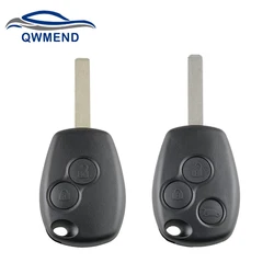 Qwmend para renault chave escudo 2/3 botões do carro remoto chave fob caso para renault clio modus vauxhall movano vivaro 2005-2012