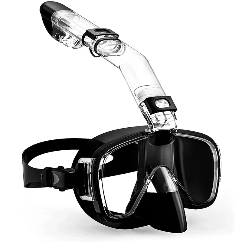 

Diving Masks Foldable Anti-Fog Snorkel Mask Set with Full Dry Top System for Free Swim Professional Snorkeling Gear Adults Kids