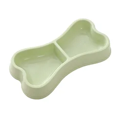 Pet Supplies Double Bowl Dog Food dog bone shaped pet double bowl maca keel shaped dog double bowl pet bowl