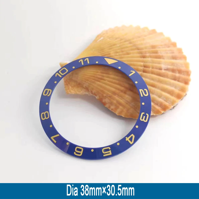 38mm*30.5mm Sloping Ceramic Bezel For Watch  SKX007 SRPD Dive NH35 NH36 Watch Case Replace Watch Face Watch Bezel Insert