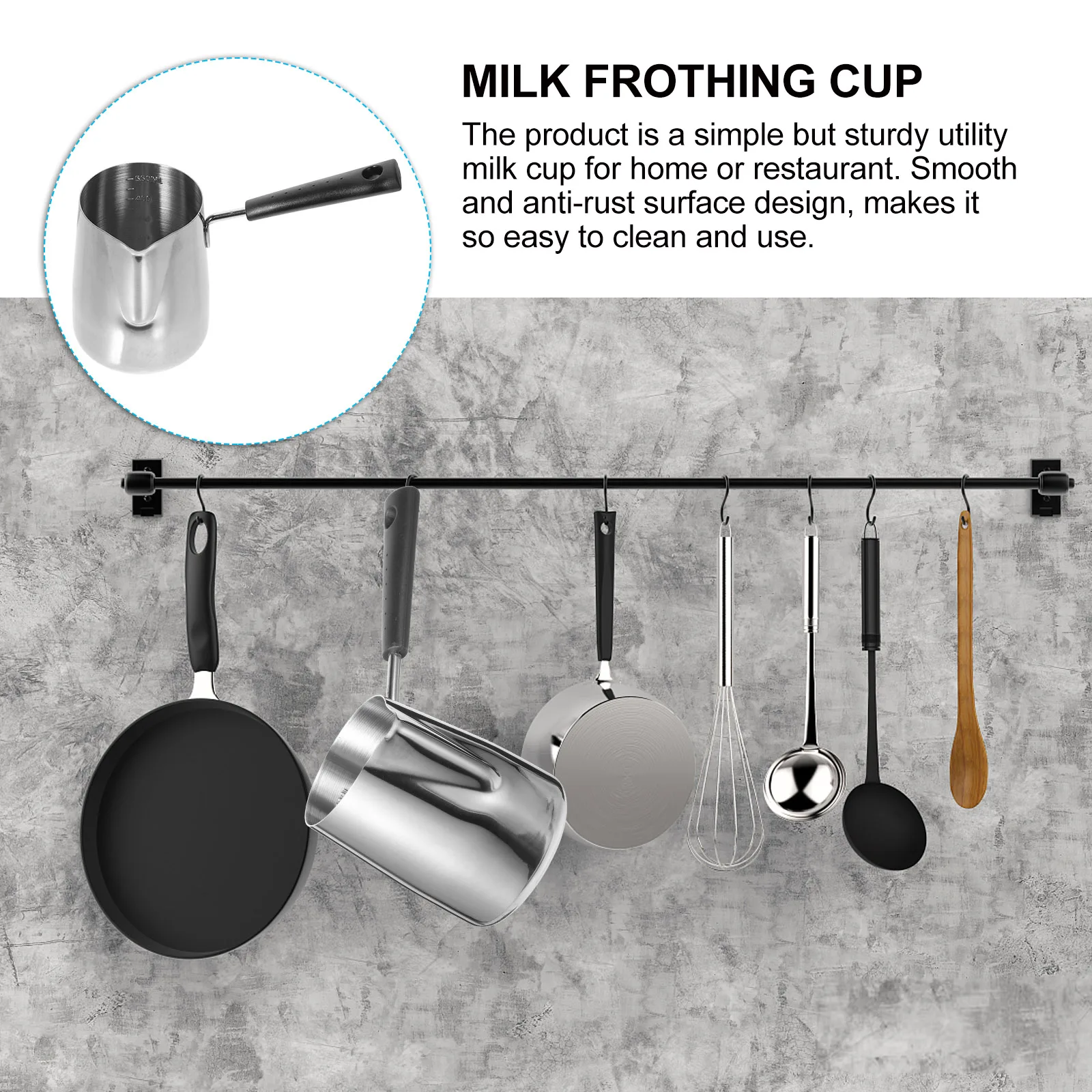 

Coffee Stainless Steel Cup Cups Frothing Pitcher Espresso Milk Frother Foam Jug