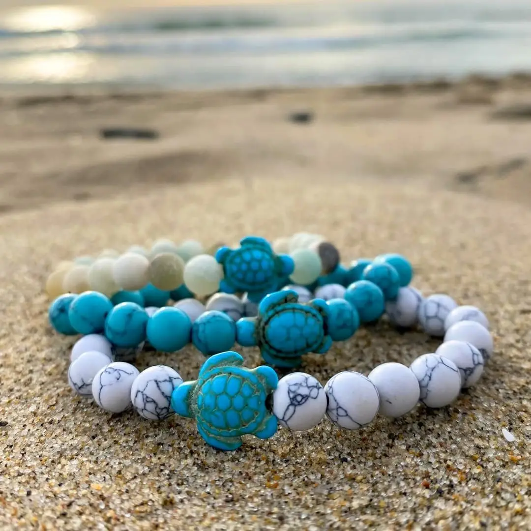Sea Turtle Tracking Bracelet – Track a Real Sea Turtle’s Journey –  Elastic, One Size Fits Most – Unisex Ocean Conservation Gift
