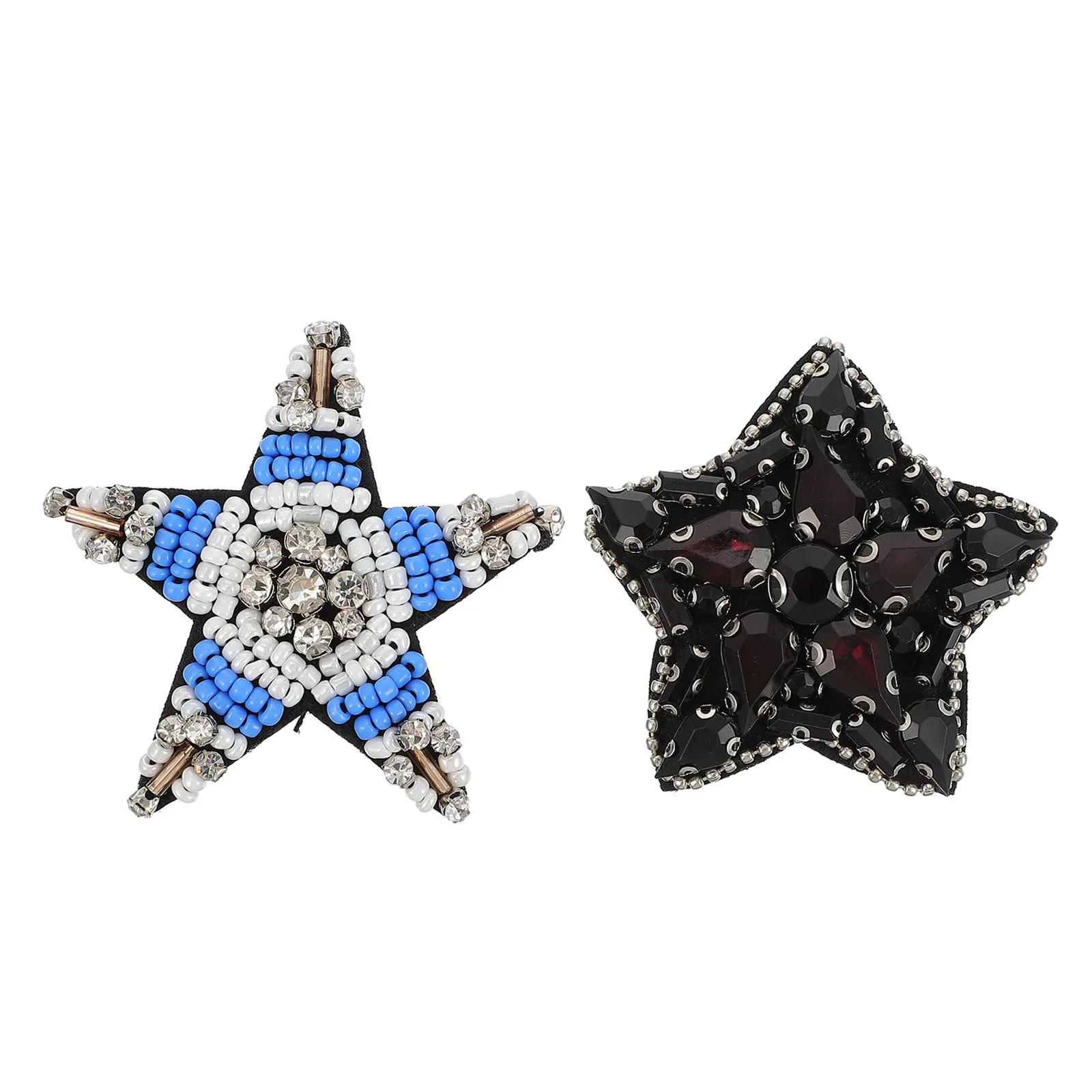 

2 pcs Clothing Accessories Crystal Patch Diy Rhinestone Applique Sew- For Jeans Bags Crafts Sewing