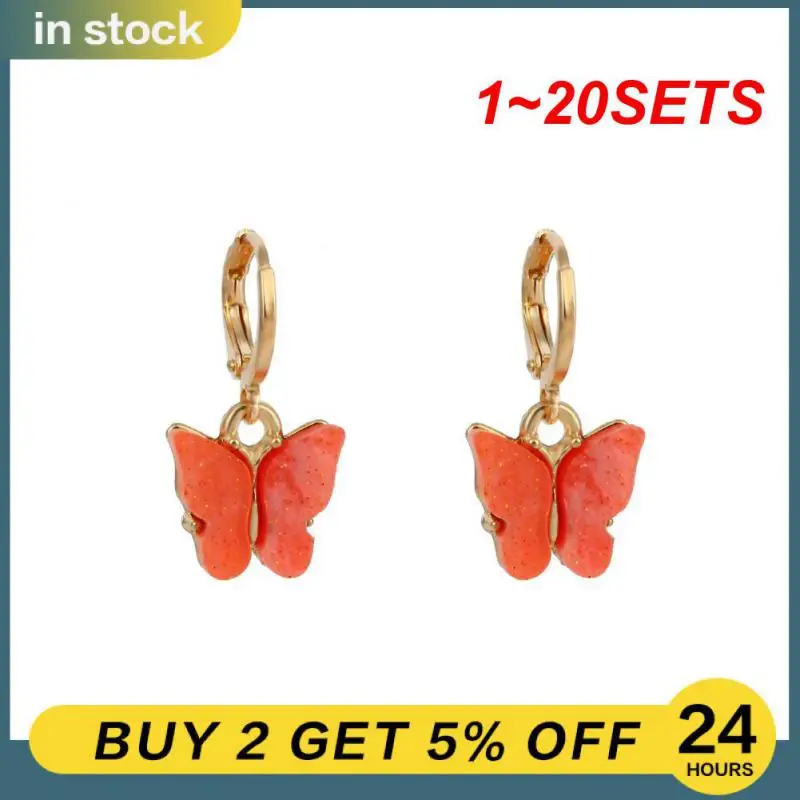 1~20SETS Elegant Drop Earring Stylish Exquisite Butterfly Earrings Fashionable Top Picks Delicate Acrylic Eye-catching Dainty