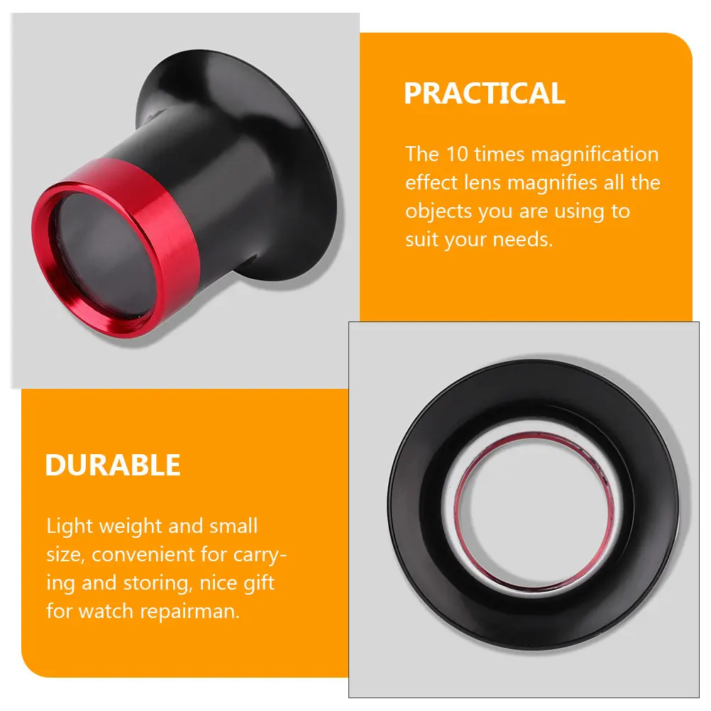 10X Magnifying Watch Repair Loupe Lightweight Portable Jewelry Magnifier for Fine Machining Repair Painting Sewing Electronic