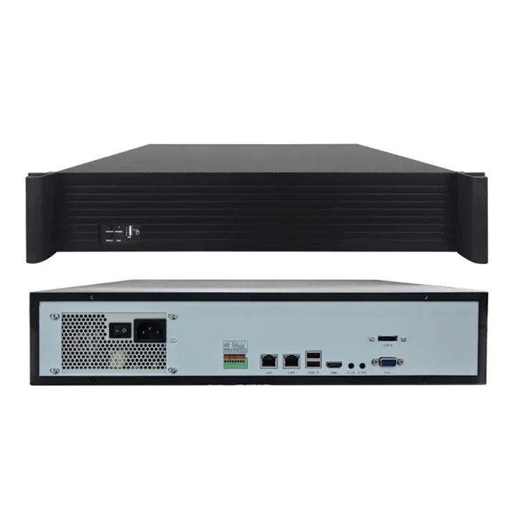 บันทึกวิดีโอเครือข่ายการตรวจจับใบหน้า nvr poe 4k 36ch 64 ช่อง 128 ch