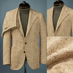 Luxe Winter Trouwpakken Voor Mannen Bruidegom Dragen Slim Fit Warm Smoking Business Of Ice Op Maat Gemaakte 2 Stuks Jas Broek Op Maat Gemaakt