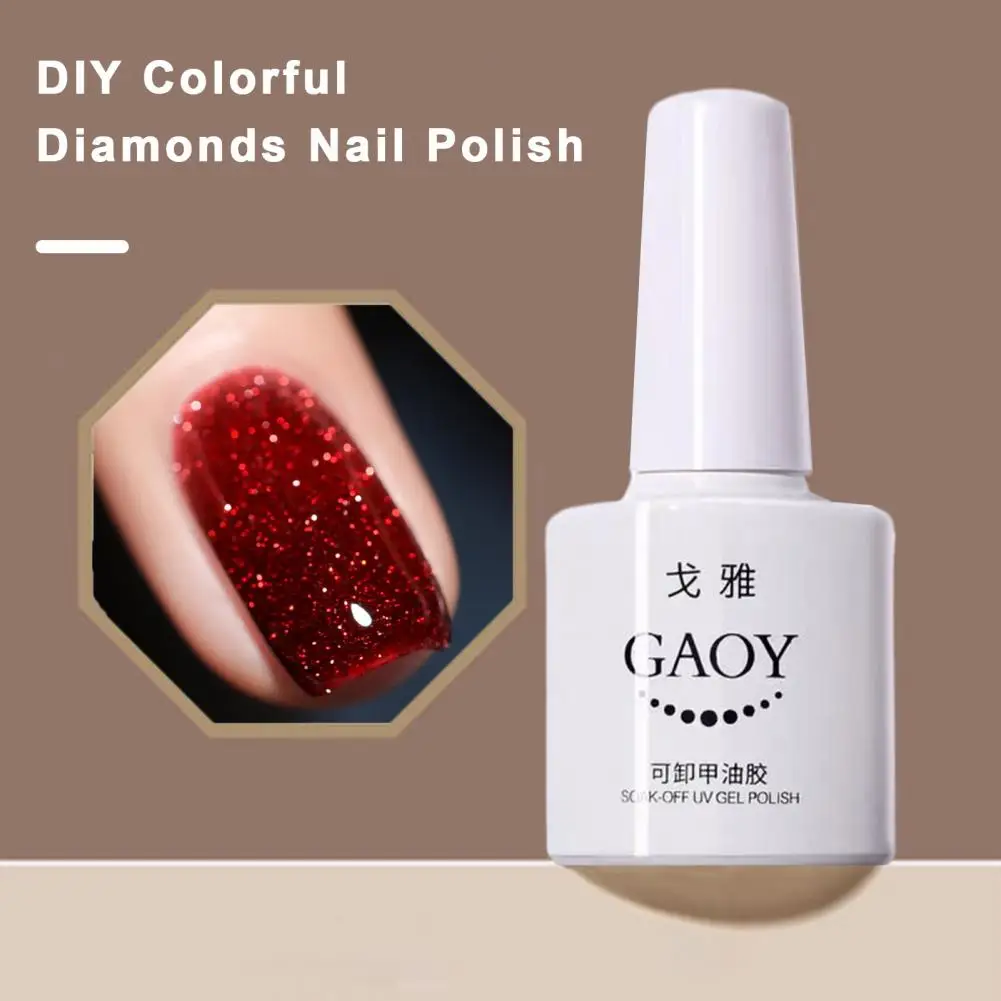 

Glittery Effect Nail Gel Reflective Flashing Nail Polish for Women Colorful Shining Gel for Diy Nail Art Easy Application 7.3ml