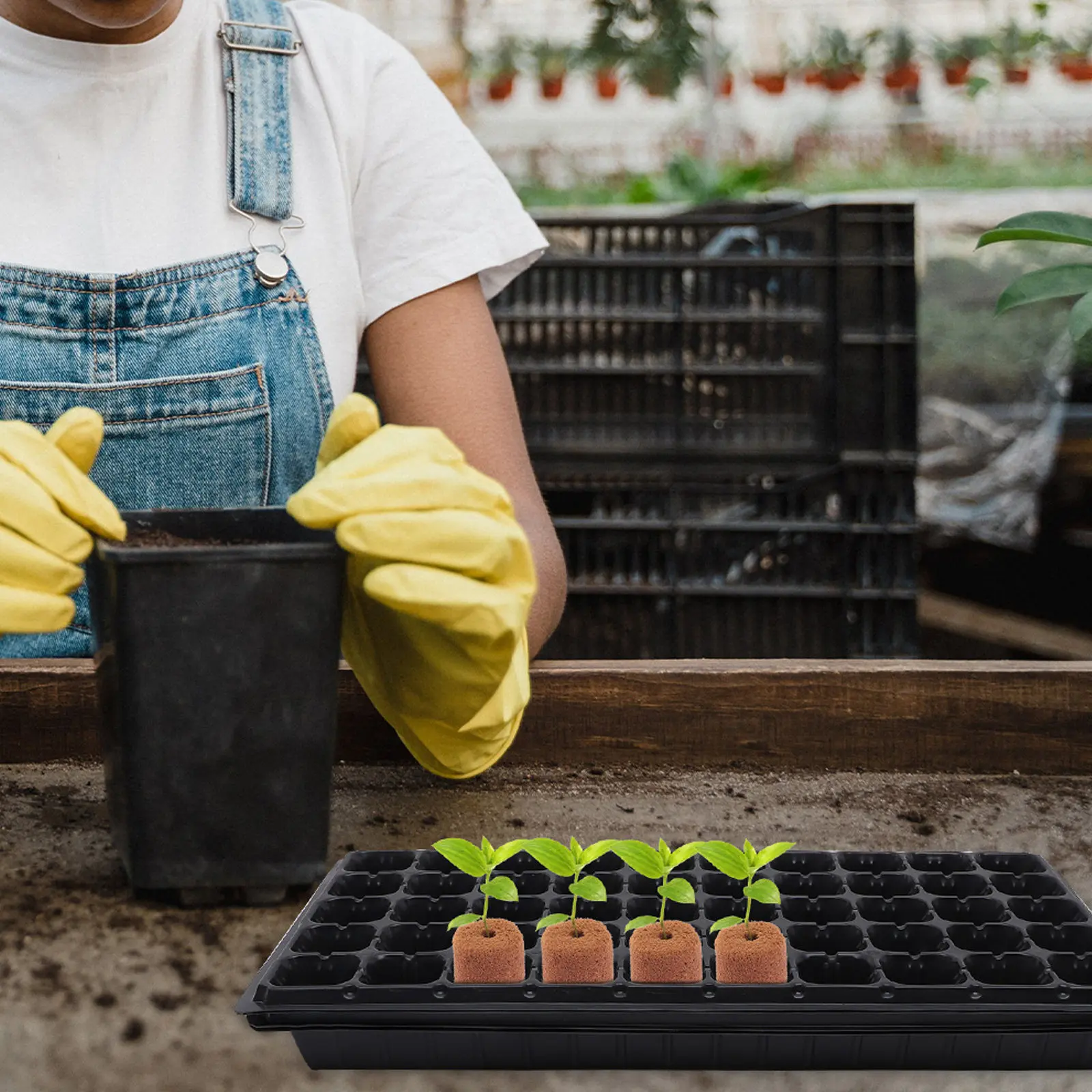 100Pcs Plant Nursery Blocks Soilless Cultivation Nutrient Soil Blocks for Seedling Growth Garden Supplies Nutrient Soil Block
