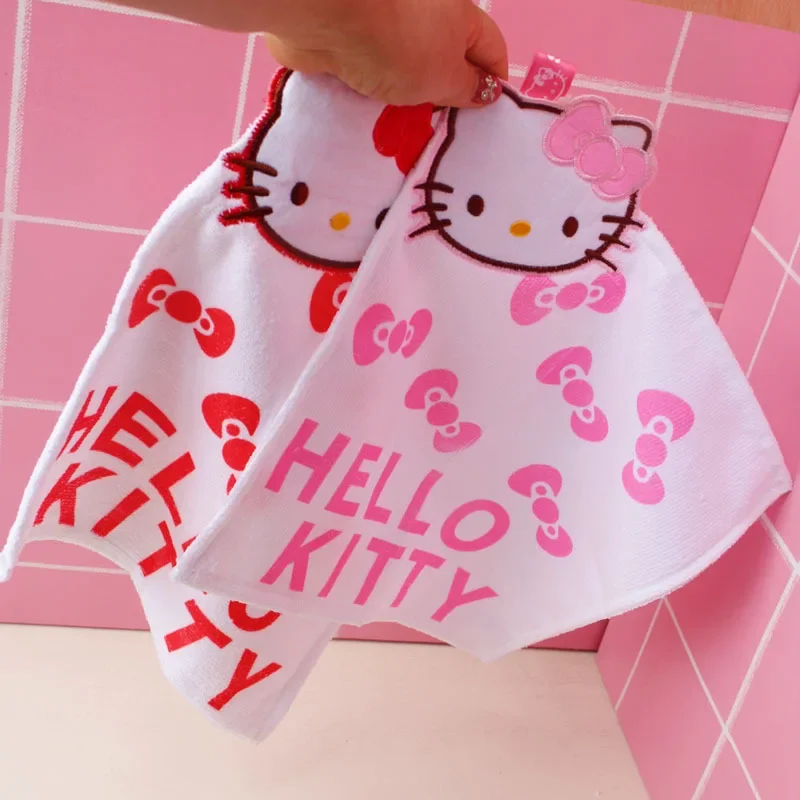 

Sanrio Hellokitty Mymelody Kawaii Kartun Handuk Tangan Menggantung Handuk Kecantikan Persegi Handuk Multi-fungsi Rumah