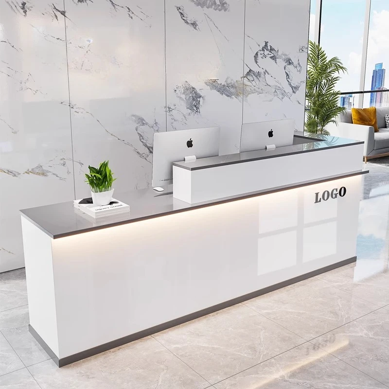 Display Hair Salon Reception Desk Counter Modern Decorations Office Reception Desks Luxury Resepsiyon Masası Salon Furniture