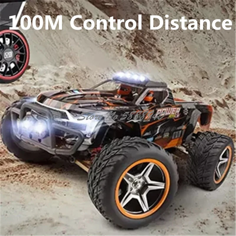 Brushless Power High Speed RC Car 1:10 4WD 60KM/H Metal Gear LED Searchlight Four Wheel Independent Suspension Radio Control Car