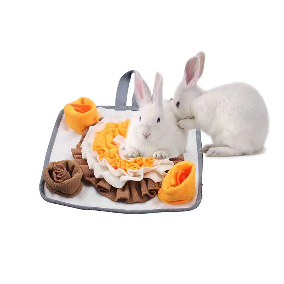 Rabbit Sniffing Pad Bunny Puzzle Play Interactive Snack Mat Anti-boring Toys Pet Supplie