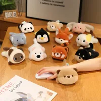Baby Animal Plush Toys Cozy Warm Wrist Pad Cute Lying Rabbit Fox Elephant Capybara Panda Penguin Doll Creative Desktop Decor