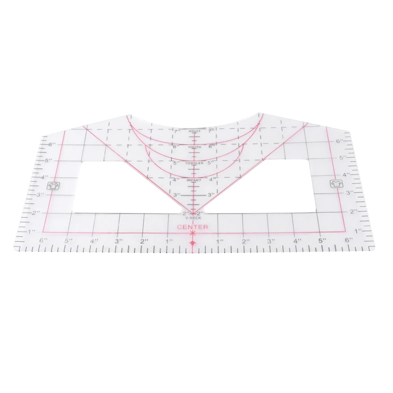 Tshirt Ruler Guide For Vinyl Alignment For Measuring Tool Sewing Tool Calibration Tool Transparent Ruler