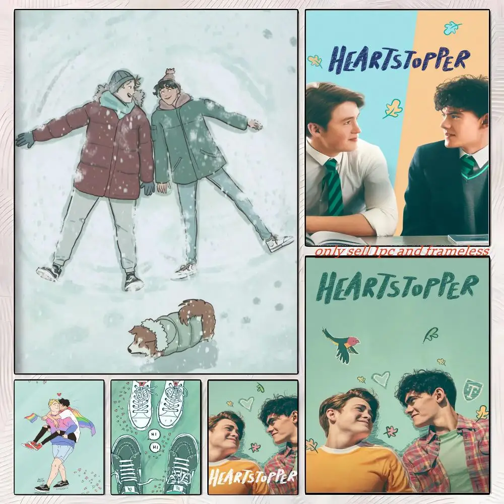 Online Drama Heartstopper-A Poster Self-adhesive Painting with prints Home bedroom living room decoration