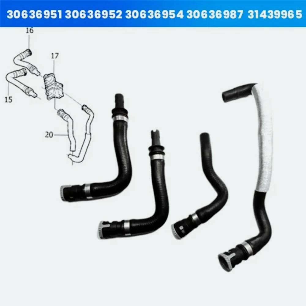 ZF-F 4 unids/set manguera  entrada  tubo  agua l calentador, manguera  salida para Volvo S40 V50 C70 2004-2010 3063695