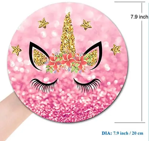 Horse Mouse Pad Round Mouse Pad Gaming Mouse Mat Waterproof Circular Mouse Pad Non-Slip Rubber Base MousePads 7.9x0.12 In